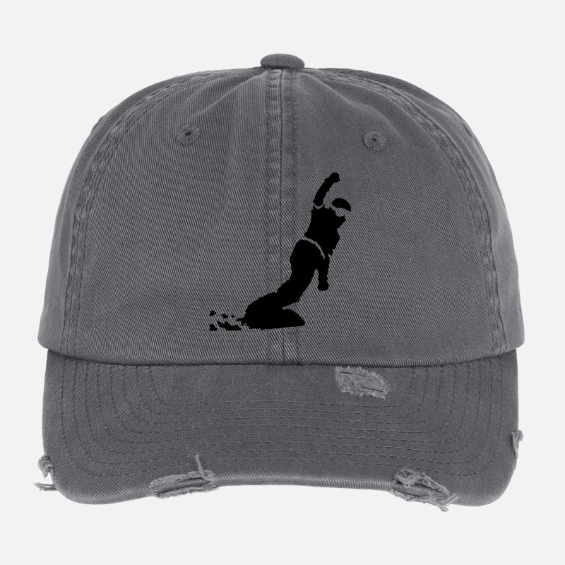 snowboarder - Flexfit Vintage Destroyed Cap - Dunkelgrau