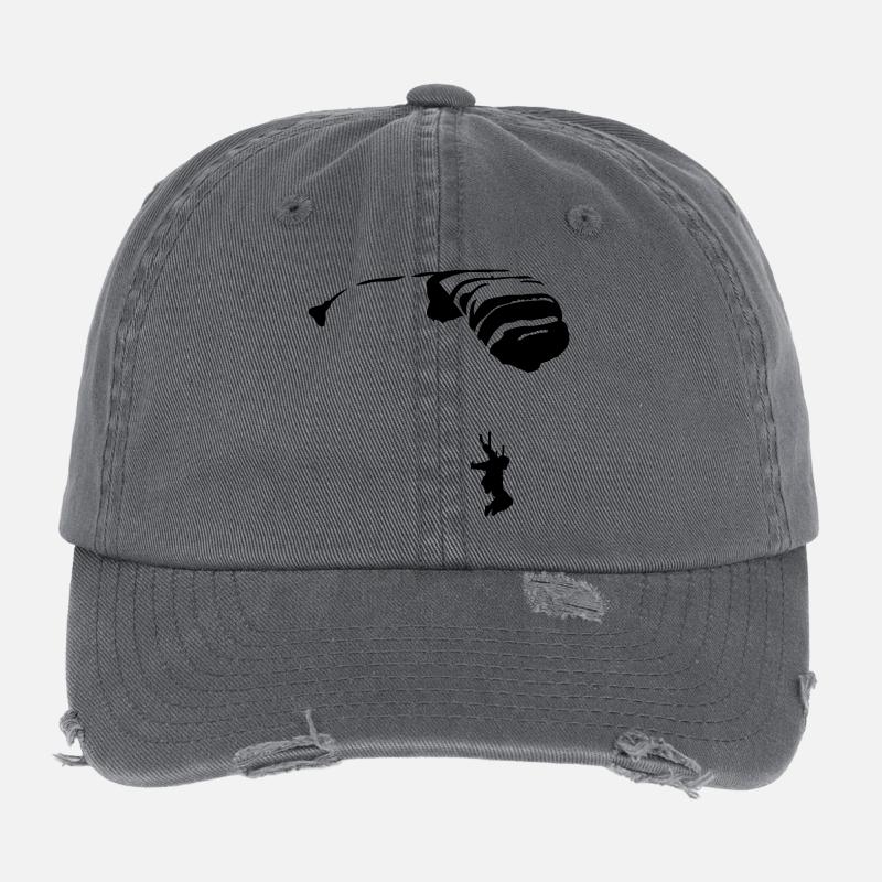 Parachute - Casquette vintage effet usé Flexfit - charbon