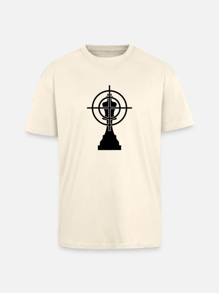 échecs - T-shirt unisexe oversize épais - crème