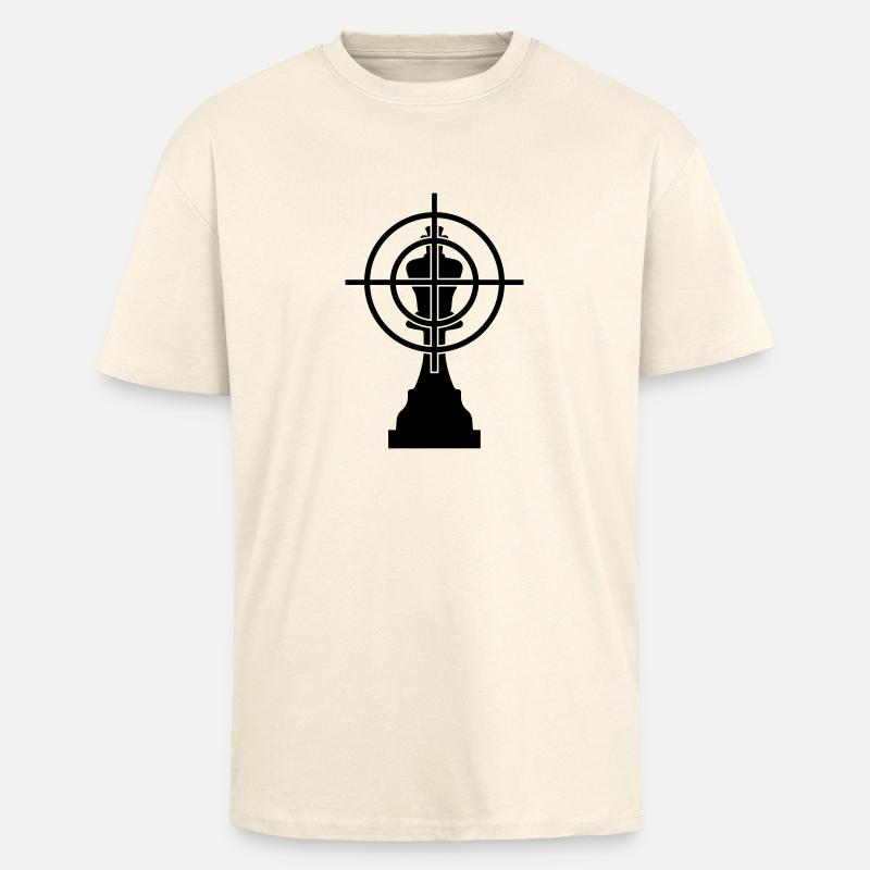 échecs - T-shirt unisexe oversize épais - crème