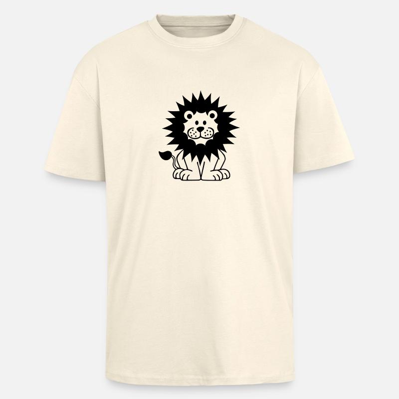 Lion - Unisex Oversized Heavyweight T-shirt - creme