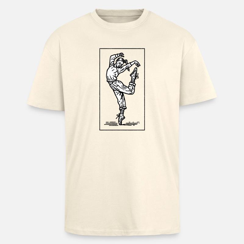 Danseuse #15 - T-shirt unisexe oversize épais - crème