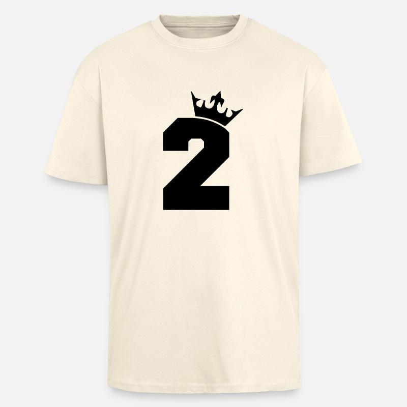 2_krone - Oversized Heavyweight Unisex T-Shirt - Creme