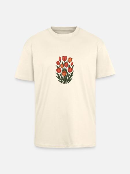 Tulips - Unisex Oversized Heavyweight T-shirt - creme