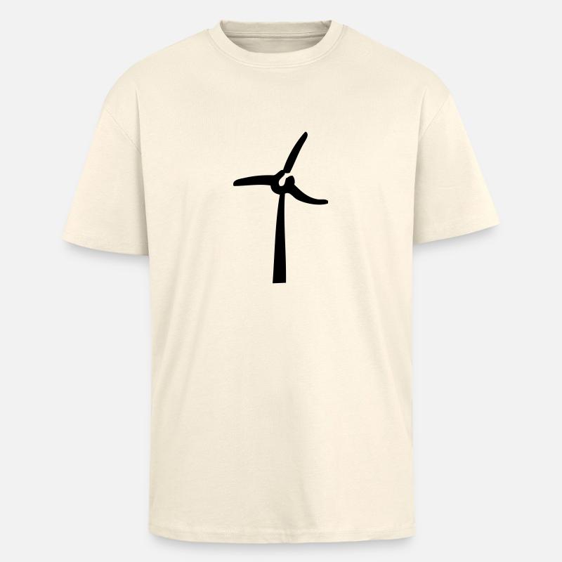 Windmill, éolienne, Windrad - Oversized Heavyweight Unisex T-Shirt - Creme