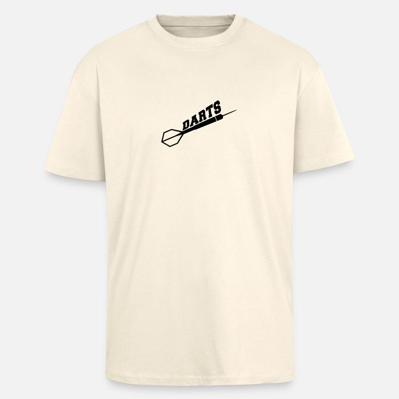 Darts Design - Oversized Heavyweight Unisex T-Shirt - Creme