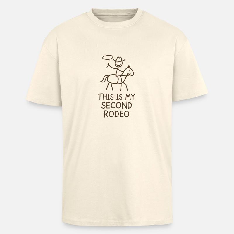 C’est mon deuxième rodéo - T-shirt unisexe oversize épais - crème