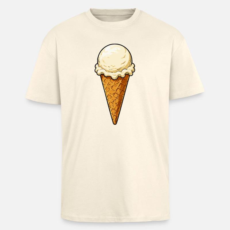 Vanille Eis Kugel - Oversized Heavyweight Unisex T-Shirt - Creme