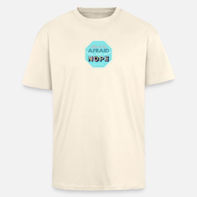 Nope design - Unisex Oversized Heavyweight T-shirt - creme
