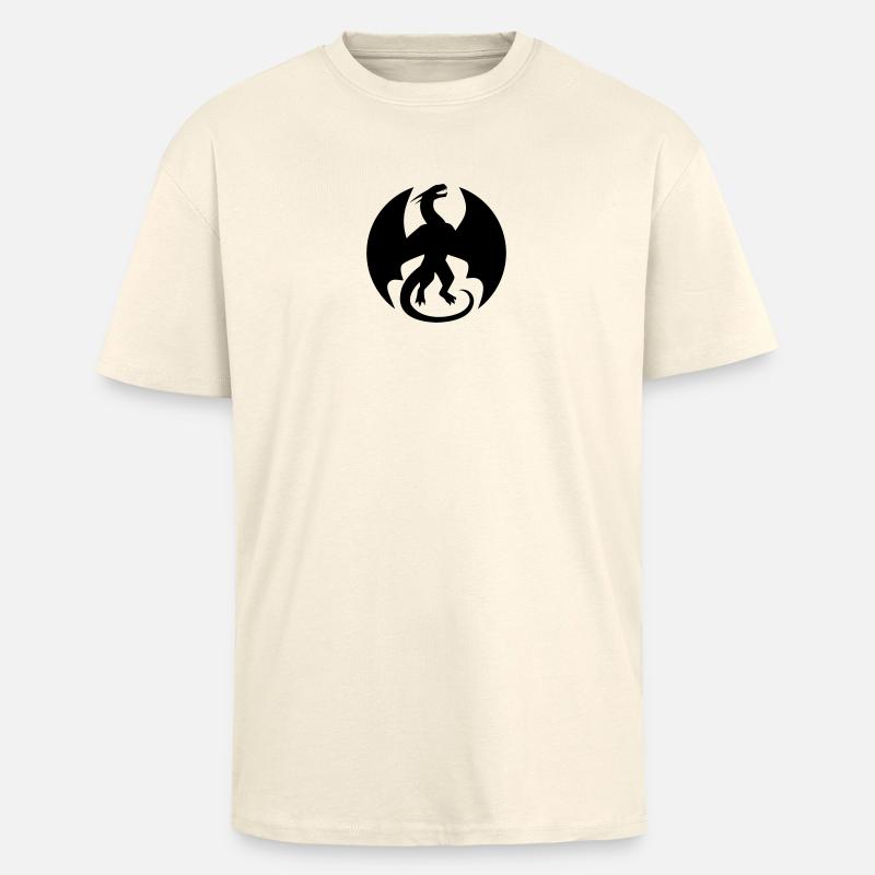 Drache - Oversized Heavyweight Unisex T-Shirt - Creme