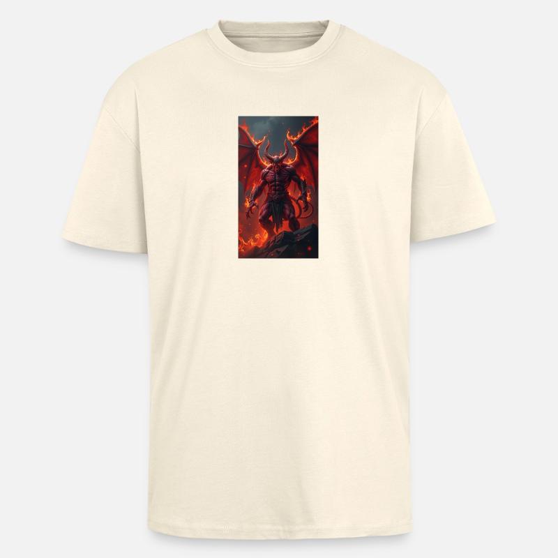 Teufel - Oversized Heavyweight Unisex T-Shirt - Creme