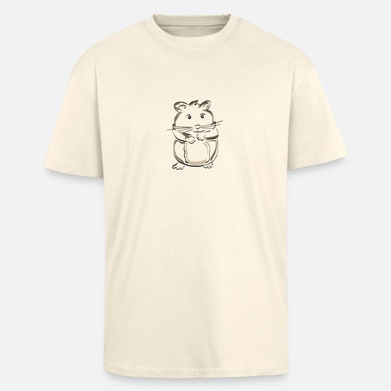 Gezeichneter Hamster - Perfekte Geschenkidee! - Oversized Heavyweight Unisex T-Shirt - Creme