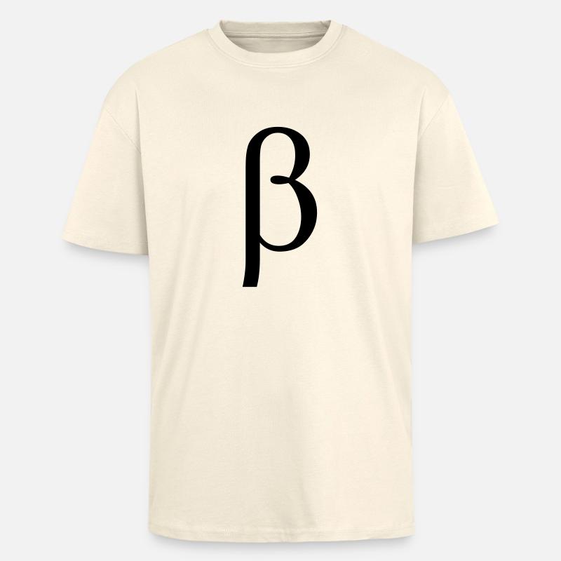 Beta griechischen Buchstaben - Oversized Heavyweight Unisex T-Shirt - Creme