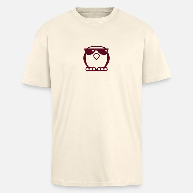 Coole Eule - Oversized Heavyweight Unisex T-Shirt - Creme
