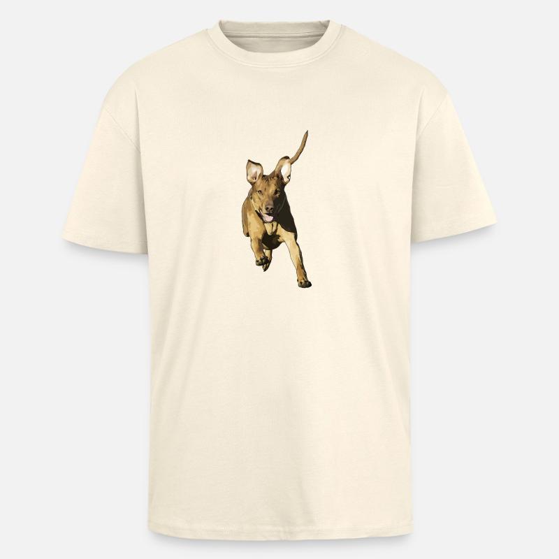 Rhodesian Ridgeback Livernose - Oversized Heavyweight Unisex T-Shirt - Creme