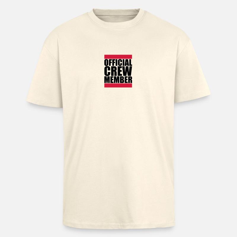 Official Crew Member Logo - T-shirt unisexe oversize épais - crème