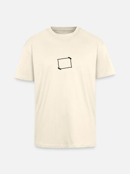 Blank piece of paper stuck note - Unisex Oversized Heavyweight T-shirt - creme