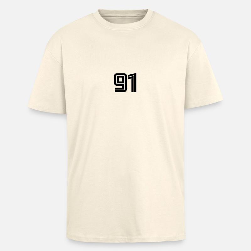 91 - Oversized Heavyweight Unisex T-Shirt - Creme