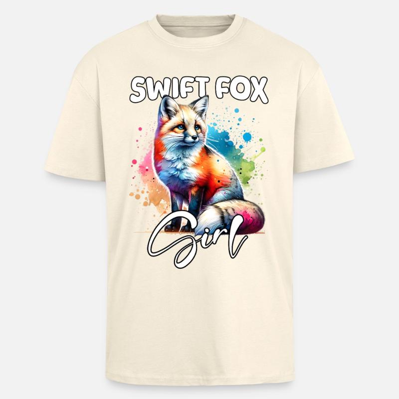 Swift Fox Mädchen Swiftfuchs - Oversized Heavyweight Unisex T-Shirt - Creme