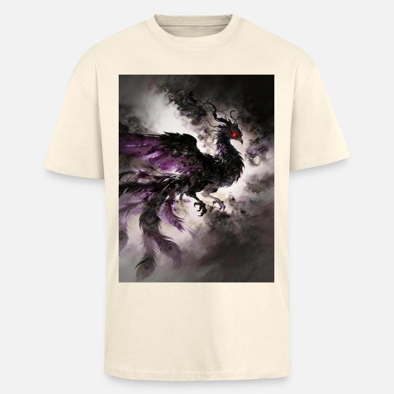 Le Crépuscule du Phénix Noir : Éclipse - T-shirt unisexe oversize épais - crème