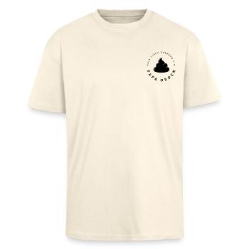Papa Orden - Vater Auszeichen - Oversized Heavyweight Unisex T-Shirt - Creme - Vorne - Alina (178cm) & Michal (187cm)