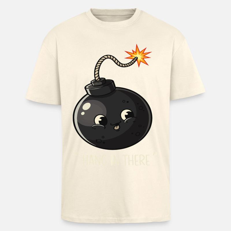 Kawaii Exploding Bomb Comic Design - Unisex Oversized Heavyweight T-shirt - creme