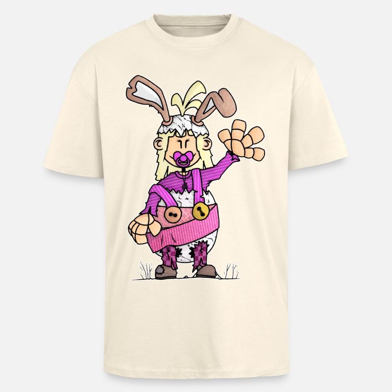 Tida - das Turbo-Pappe-Ei / - Oversized Heavyweight Unisex T-Shirt - Creme