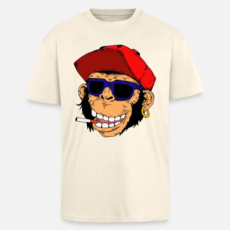 Smoke Gorilla - T-shirt unisexe oversize épais - crème