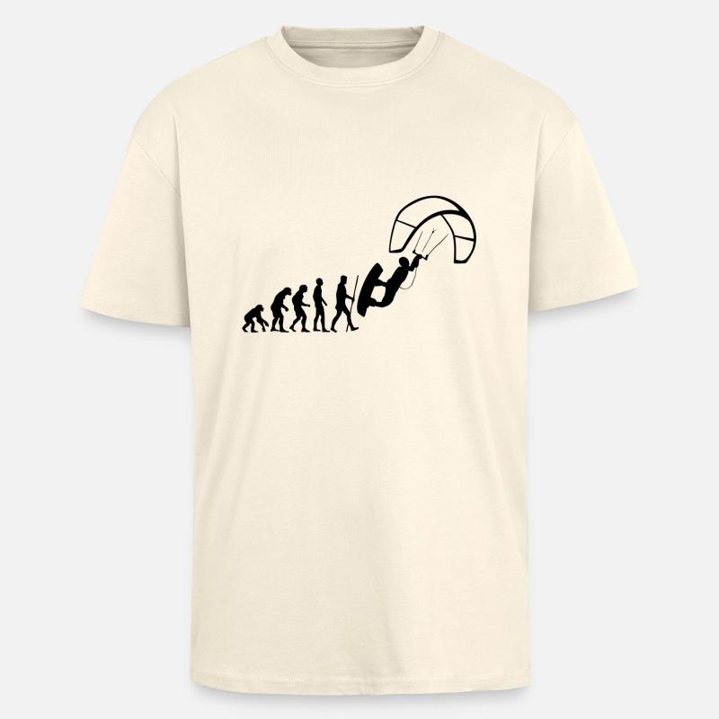 Evolution Kite - Oversized Heavyweight Unisex T-Shirt - Creme