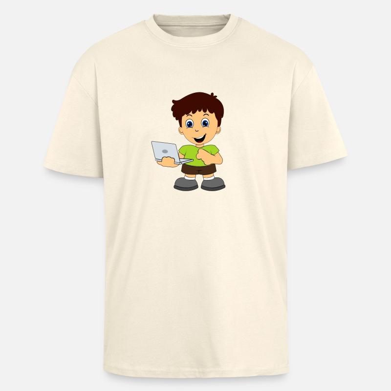Nerd informatique Internet - T-shirt unisexe oversize épais - crème