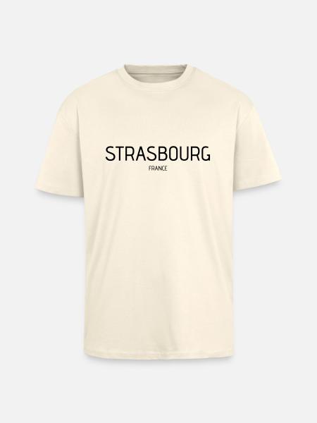 Strasbourg - Unisex Oversized Heavyweight T-shirt - creme