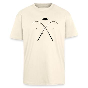 Angel - Oversized Heavyweight Unisex T-Shirt - Creme - Vorne - Alina (178cm) & Michal (187cm)