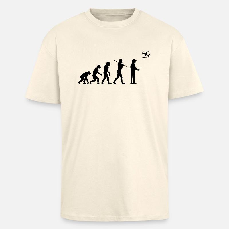 The drone evolution - T-shirt unisexe oversize épais - crème