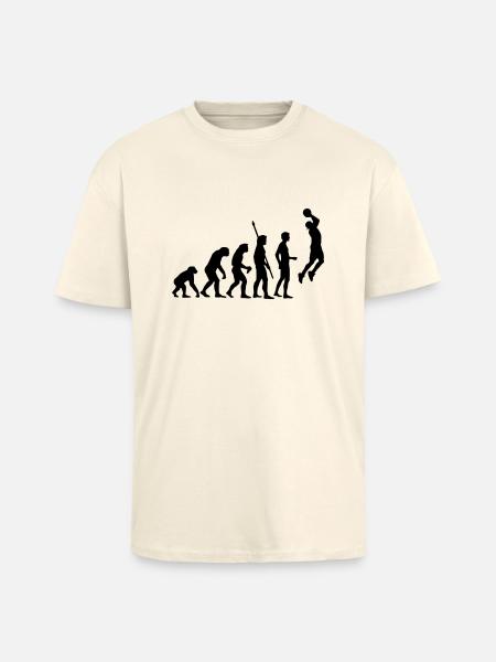 evolution_basketball_b_1c - Oversized Heavyweight Unisex T-Shirt - Creme