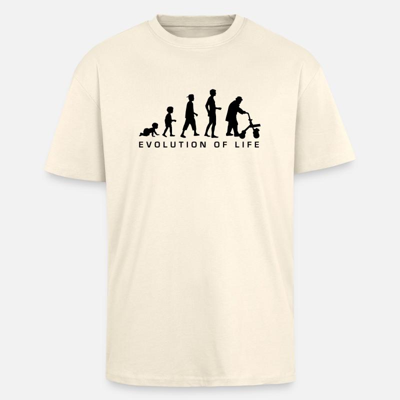 evolution_life_man_b - Unisex Oversized Heavyweight T-shirt - creme