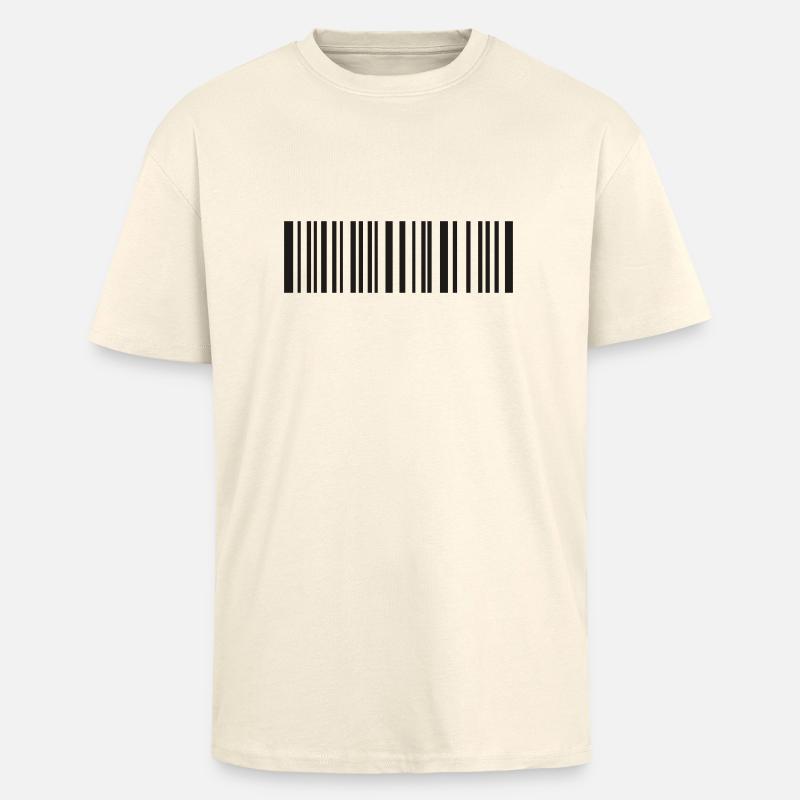 Bar code - Unisex Oversized Heavyweight T-shirt - creme