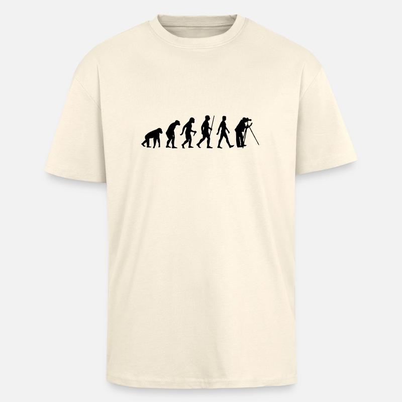 Evolution Fotograf - Oversized Heavyweight Unisex T-Shirt - Creme