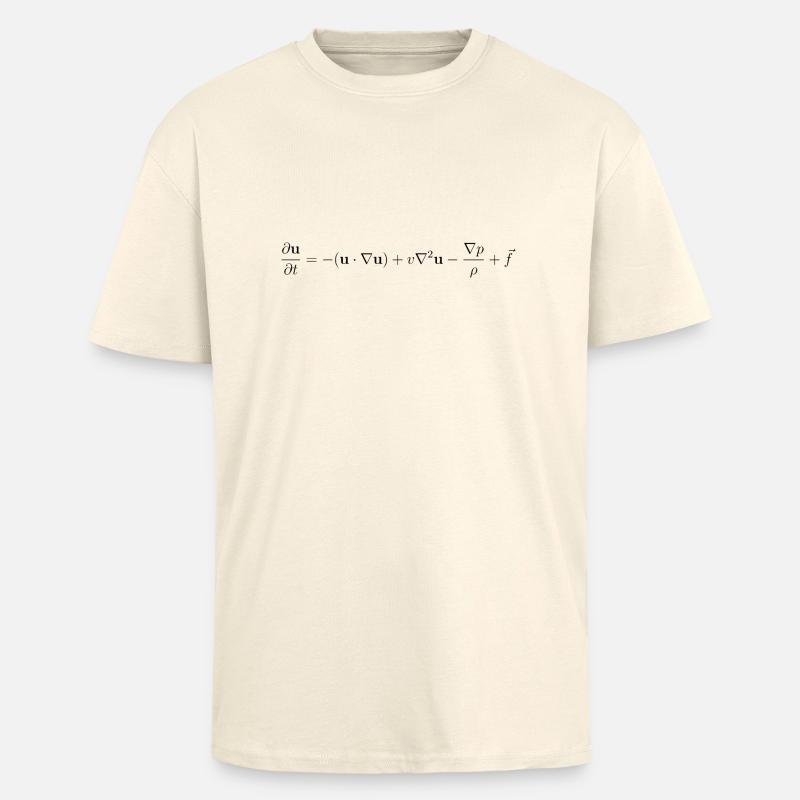 Fluiddynamik Gleichung. - Oversized Heavyweight Unisex T-Shirt - Creme