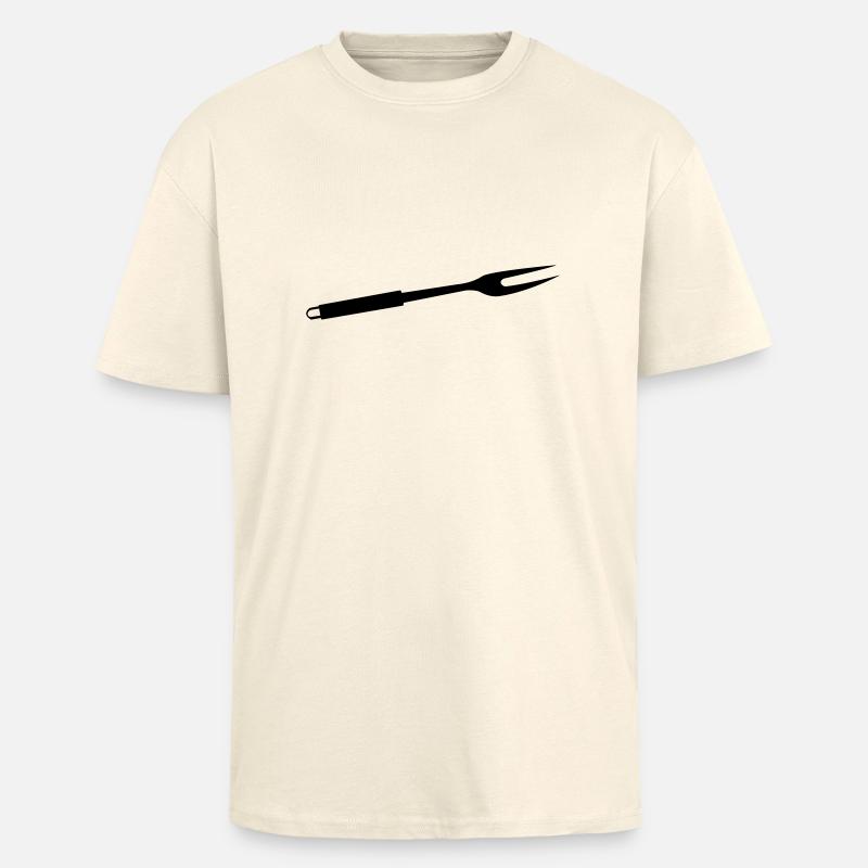 GRILL FORK Grill Tools - Unisex Oversized Heavyweight T-shirt - creme