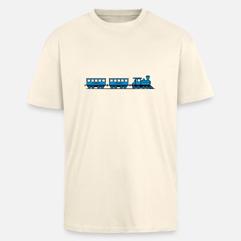 Zug Eisenbahn Dampflok Wagons - Oversized Heavyweight Unisex T-Shirt - Creme