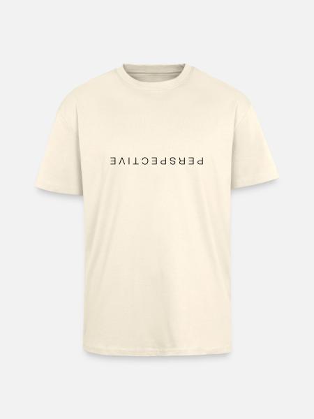 Perspective - Oversized Heavyweight Unisex T-Shirt - Creme