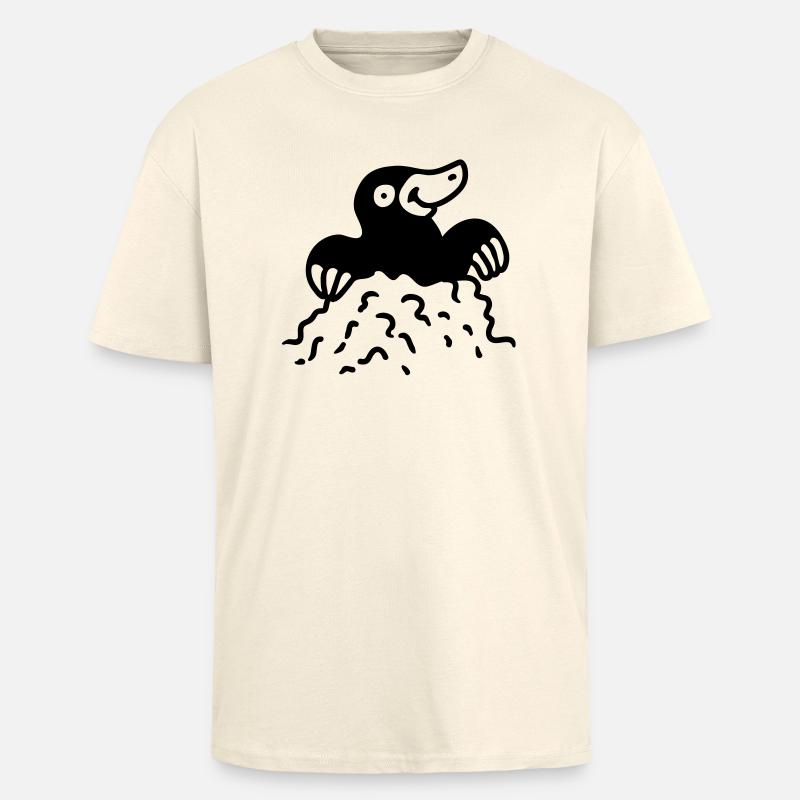 Mole - line - Unisex Oversized Heavyweight T-shirt - creme