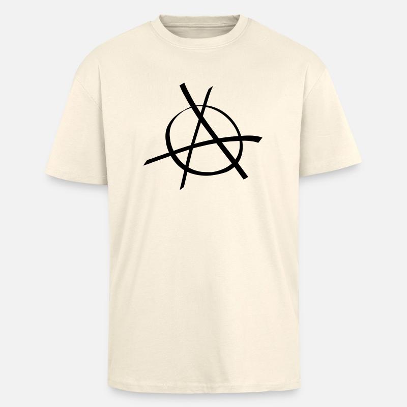 anarchy - Oversized Heavyweight Unisex T-Shirt - Creme