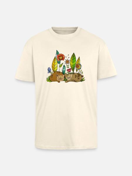 Cats - Unisex Oversized Heavyweight T-shirt - creme