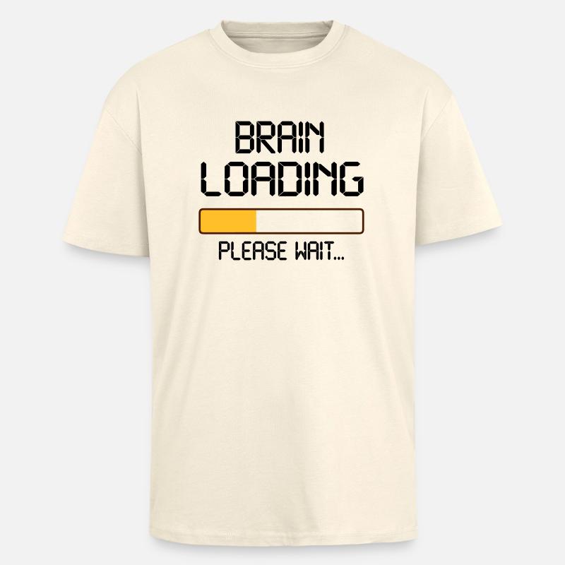 brain loading - Oversized Heavyweight Unisex T-Shirt - Creme