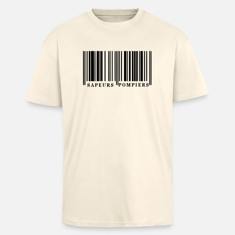 Barcode SP1 - Oversized Heavyweight Unisex T-Shirt - Creme
