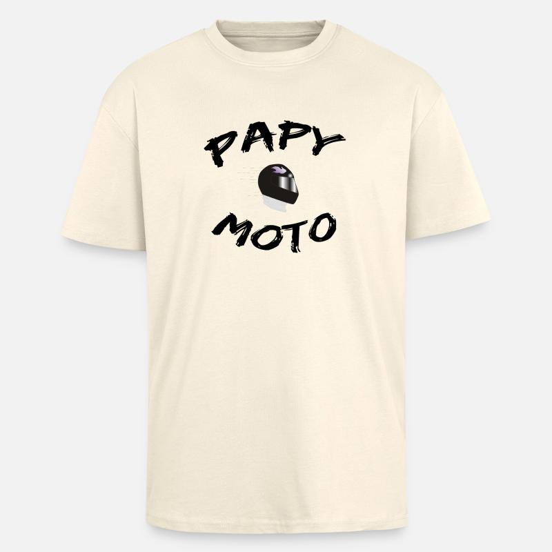 papy moto - T-shirt unisexe oversize épais - crème