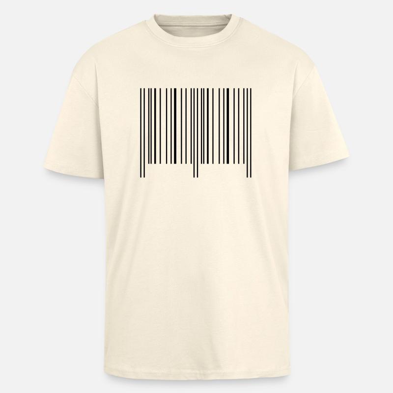 strichcode - Oversized Heavyweight Unisex T-Shirt - Creme