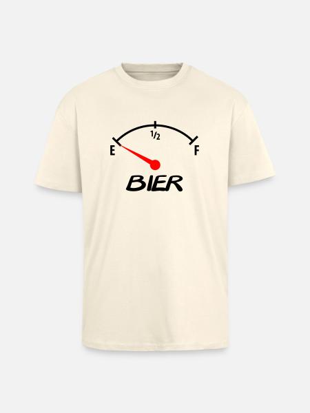 bier - Oversized Heavyweight Unisex T-Shirt - Creme