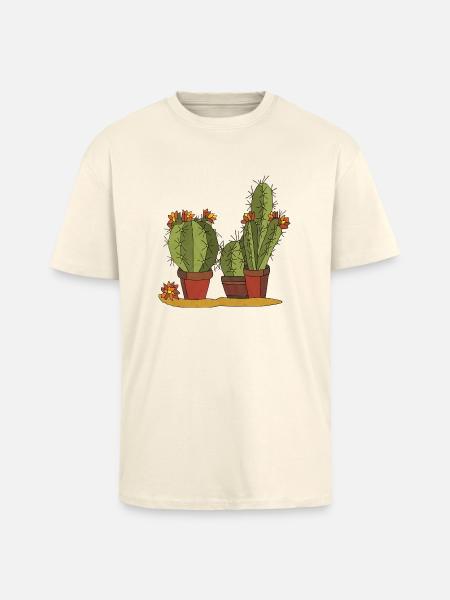 Blumen - Oversized Heavyweight Unisex T-Shirt - Creme